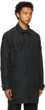 Stone Island Black Micro Reps Trench Coat