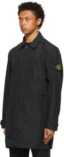 Stone Island Black Micro Reps Trench Coat