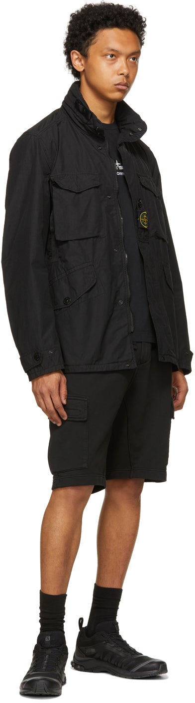 Stone Island Black Naslan Light Watro Field Coat