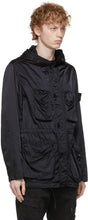 Stone Island Black Nylon Raso-TC Coat