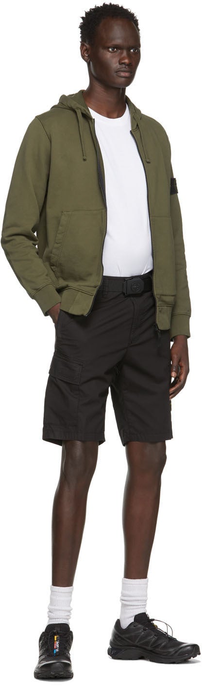 Stone Island Black Patch Bermuda Shorts