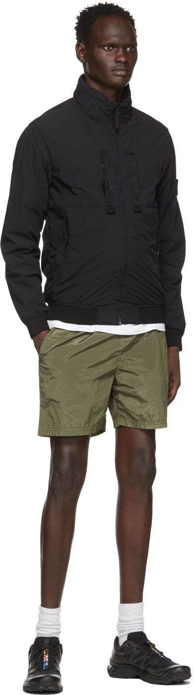 Stone Island Black Skin Touch Nylon Bomber Jacket