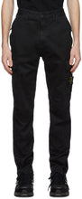 Stone Island Black Slim Cargo Pants - Pantalon de cargaison mince île de pierre - 돌 섬 블랙 슬림화물 바지