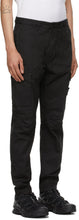 Stone Island Black Stretch Poplin Cargo Pants