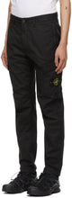 Stone Island Black Stretch Poplin Cargo Pants