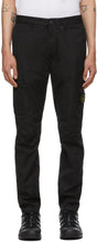 Stone Island Black Stretch Poplin Cargo Pants - Pantalon de cargaison en popeline stretch noire de pierre - 돌 섬 검은 스트레치 포플린화물 바지