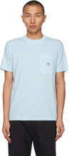 Stone Island Blue 'Fissato' T-Shirt - T-shirt en pierre île bleu 'fissato' - 스톤 아일랜드 블루 '피사 토'티셔츠