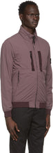 Stone Island Burgundy Skin Touch Nylon Bomber Jacket