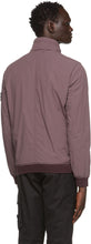 Stone Island Burgundy Skin Touch Nylon Bomber Jacket
