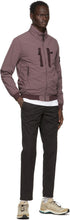 Stone Island Burgundy Skin Touch Nylon Bomber Jacket