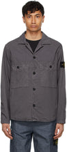 Stone Island Grey Garment-Dyed Shirt - Chemise teint de vêtement gris de pierre île - 돌 섬 회색 의류 염색 셔츠