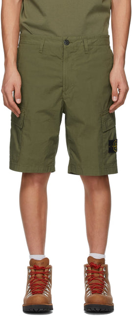 Stone Island Khaki Bermuda Shorts - Short de Bermudes Kaki Stone Island - 스톤 아일랜드 카키 버뮤다 반바지