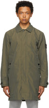 Stone Island Khaki Micro Reps Trench Coat - Pierre Island Khaki Micro Reps Trench Coat - 스톤 아일랜드 카키 마이크로 트렌치 코트