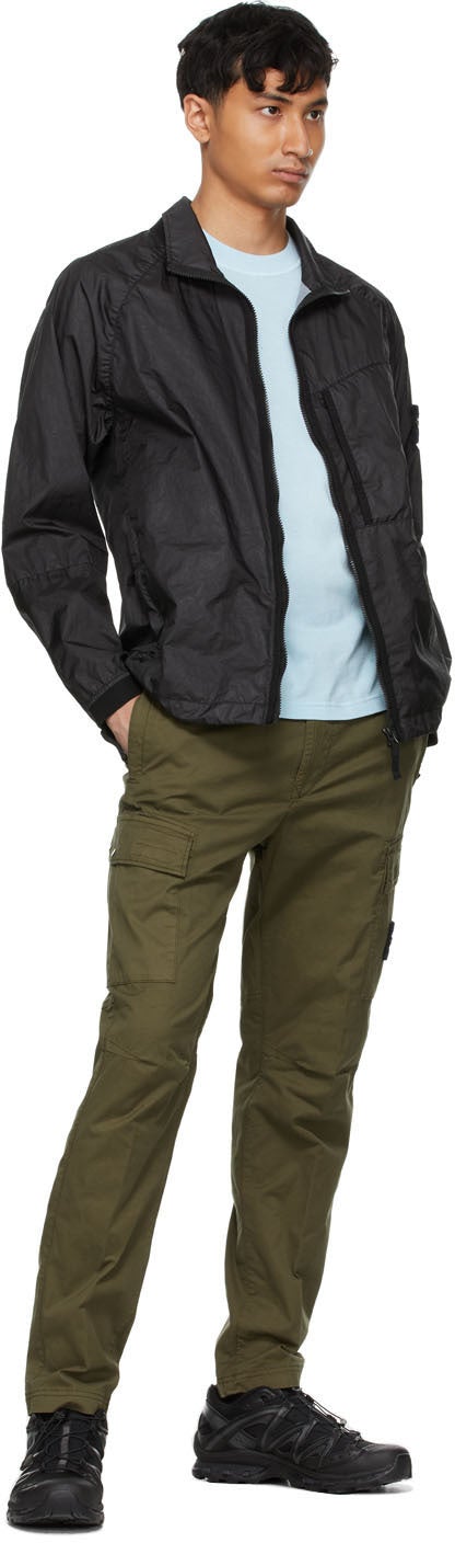 Stone Island Khaki Stretch Poplin Cargo Pants