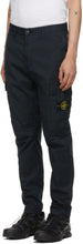 Stone Island Navy Stretch Poplin Cargo Pants