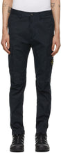 Stone Island Navy Stretch Poplin Cargo Pants - Pantalon de cargaison Poplin stretch de pierre - 돌 섬 해군 스트레치 포플린화물 바지