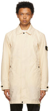 Stone Island Off-White Micro Reps Trench Coat - Micro-reps de micro-reps blancs de pierre - 스톤 아일랜드 오프 화이트 마이크로 트렌치 코트