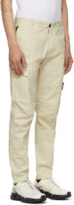 Stone Island Off-White Stretch Poplin Cargo Pants