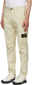 Stone Island Off-White Stretch Poplin Cargo Pants