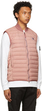 Stone Island Pink Down Loom Woven Chambers Vest