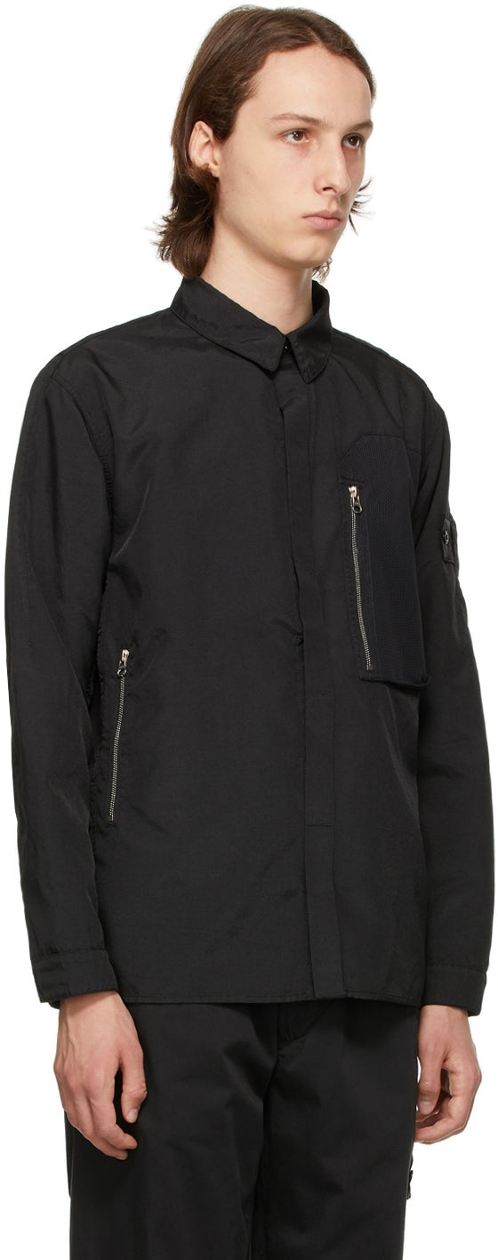 Stone Island Shadow Project Black Vented Overshirt – BlackSkinny