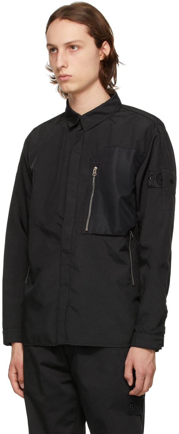 Stone Island Shadow Project Black Vented Overshirt – BlackSkinny