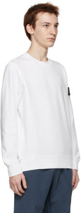 Stone Island White Cotton Classic Sweatshirt