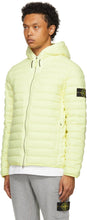 Stone Island Yellow Down Loom Woven Chambers Jacket