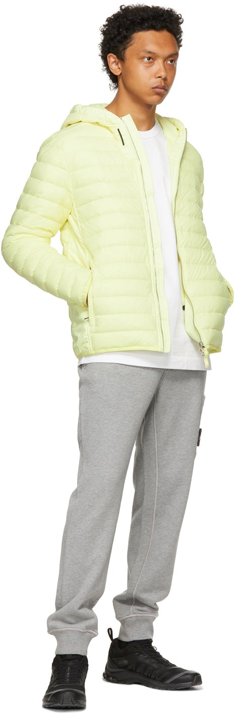 Stone Island Yellow Down Loom Woven Chambers Jacket