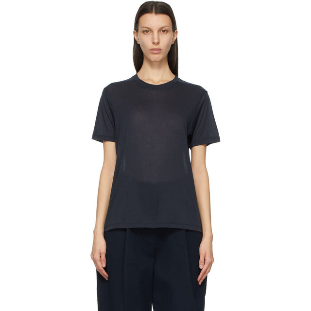 Studio Nicholson Navy Kemi T-Shirt - Studio Nicholson Navy Kemi T-shirt - 스튜디오 니콜슨 해군 Kemi 티셔츠