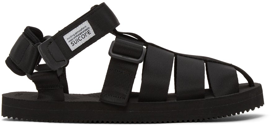 Suicoke Black SHACO Sandals BlackSkinny