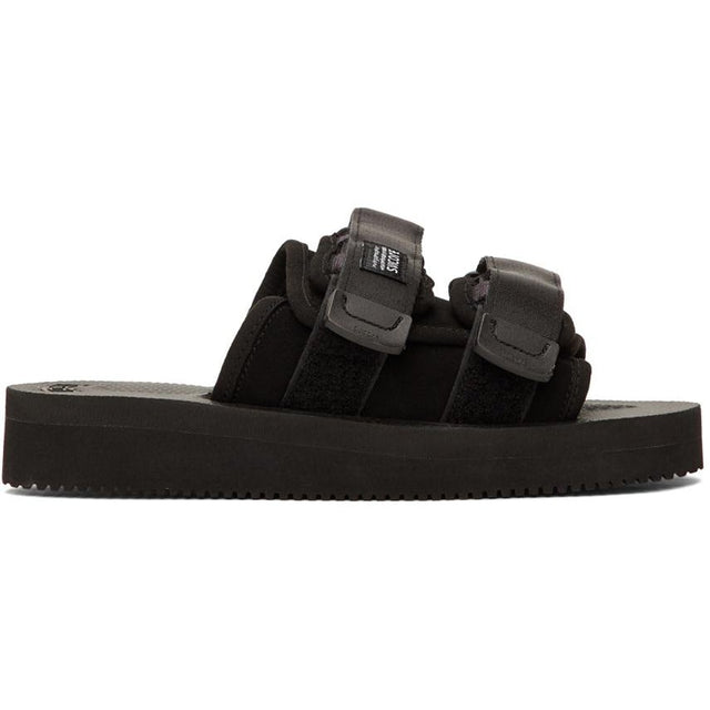 Suicoke Black Suede MOTO-VS Sandals - Sandales Moto-vs en daim noir suicoke - Suricoke 검은 색 스웨이드 모토 - 대 샌들