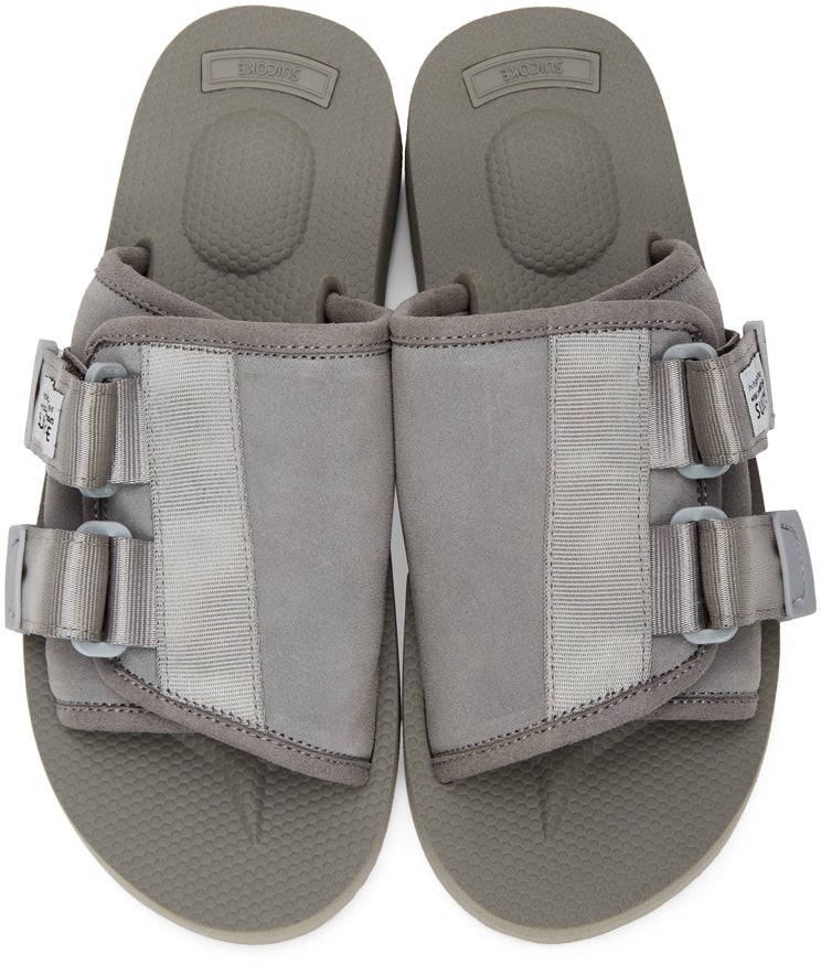 Suicoke Grey KAW VS Sandals BlackSkinny