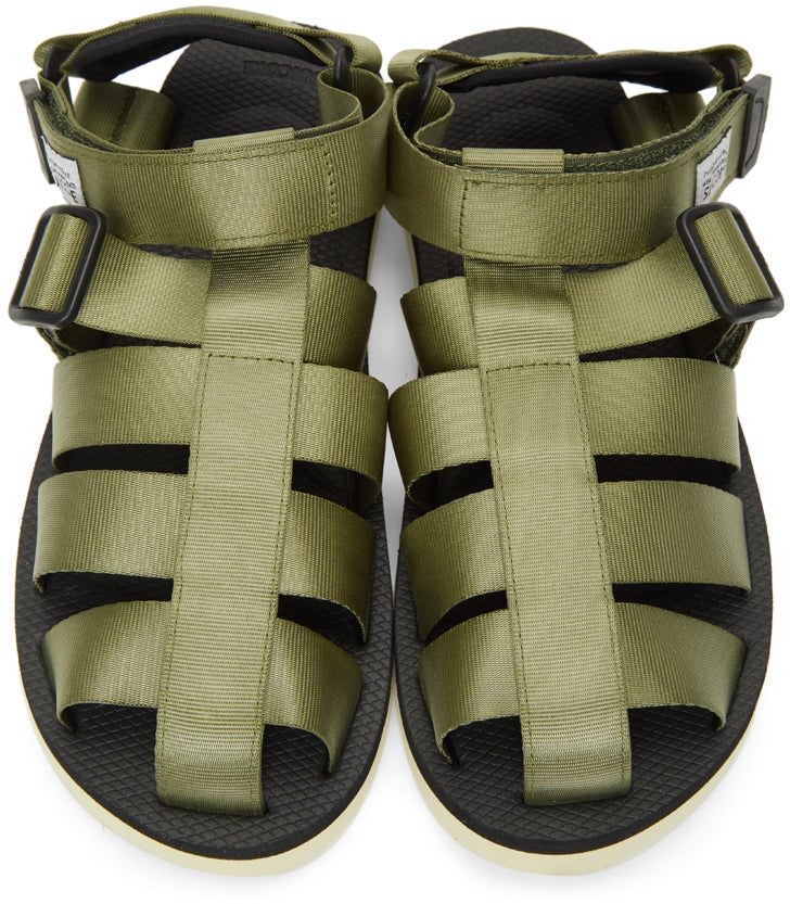 Suicoke Khaki SHACO Sandals BlackSkinny