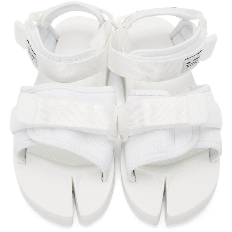 Suicoke White maharishi Edition Kuno Flat Sandals - Sandales plats Kuno Kuno Edition Maharishi Edition - Suicoke 화이트 Maharishi Edition Kuno Flat Sandals.