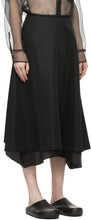 Sulvam Black Flared Jersey Skirt