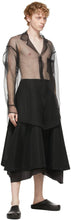Sulvam Black Flared Jersey Skirt