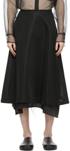 Sulvam Black Flared Jersey Skirt - Sulvam Black Jersey Jersey - Sulvam Black Flared Jersey Skirt.
