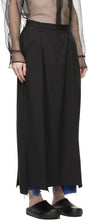 Sulvam Black Layered Skirt Trousers