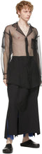 Sulvam Black Layered Skirt Trousers