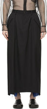Sulvam Black Layered Skirt Trousers - Pantalon à jupe en couches noires Sulvam - Sulvam 블랙 층 스커트 바지