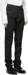 Sulvam Black Straight Jeans