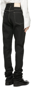 Sulvam Black Straight Jeans