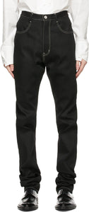 Sulvam Black Straight Jeans - Jean droit noir Sulvam - Sulvam 블랙 스트레이트 청바지
