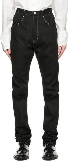 Sulvam Black Straight Jeans - Jean droit noir Sulvam - Sulvam 블랙 스트레이트 청바지