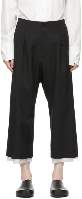 Sulvam Black Wool Trousers - Pantalon de laine noire Sulvam - Sulvam 검은 양모 바지