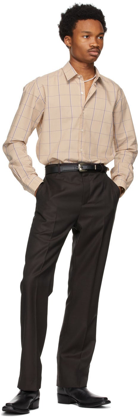 Sunflower Beige Check Dan Shirt