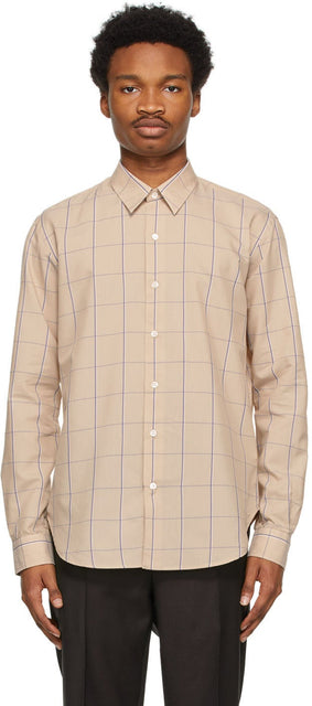 Sunflower Beige Check Dan Shirt - Tournesol Beige Check Dan Shirt - 해바라기 베이지 색 체크 댄 셔츠