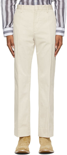 Sunflower Beige Sharp Trousers - Pantalon tranchant beige de tournesol - 해바라기 베이지 샤프 바지