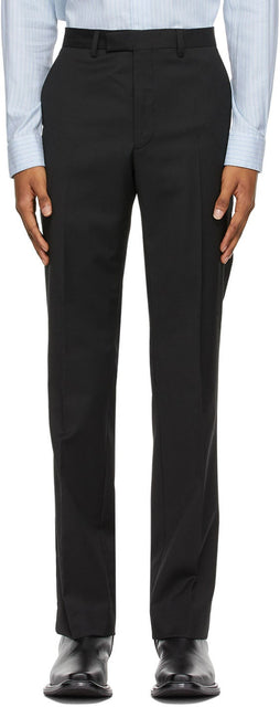 Sunflower Black Single Tuxedo Trousers - Pantalon smoking unique noir de tournesol noir - 해바라기 블랙 단일 턱시도 바지